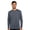 Indigo, variant on Next Level Men's Triblend Long Sleeve T-Shirt, 50/25/25 Polyester/Ring-spun cotton/Rayon Crewneck Tee Shirts (Indigo , M)