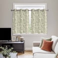 thumbnail image 5 of Sage Green Flowers Kitchen Curtains Short 45 Inch Length, Rustic Pastoral Botanical Floral Leaf Grommet Top Bedroom Living Room Curtains, Light Filtering Cafe Curtain Drapes 2 Panels Set 84''x45'', 5 of 9