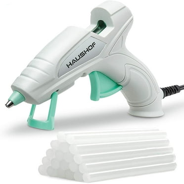 HAUSHOF Hot Glue Gun with 20-Piece Mini Glue Sticks (0.28''x4''), for Quick Repairs & DIY Projects & Arts, 20W, 120V