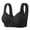 A-Black, variant on Women Wireless Lightly Padded Bralett Seamless Low Cut V-Neck Front Closure Lightweight Bras
