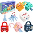 thumbnail image 1 of Gkdoms Montessori Juguetes De Aprendizaje Clasificar Y Combinar Cerraduras Y Llaves Actividad Sensorial En El Automóvil para Niños Pequeños Juguete Motor Fino Gracias Regalos De Cumpleaños para Niños, 1 of 5