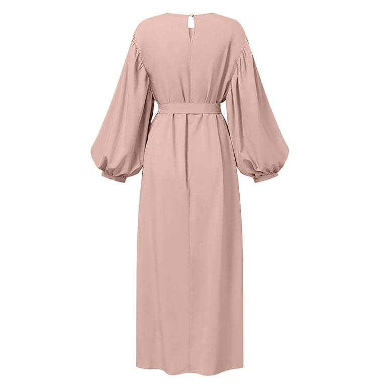 pink winter maxi dress Opal Pink Long Sleeve Maxi Dress - US 4