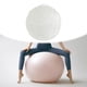thumbnail image 1 of Pilates Yoga Ball Cover Stability mango Anti Scratch Corduroy Balance 55cm Sharpla Cubierta de pelota de ejercicio, 1 of 8