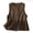 Coffee, variant on Cotton Vest Jacket Women's New Loose Fitting Slimming And Age Reducing Round Neck Ruffled Edge Design Sense Top Trendy Flowy,Black M