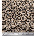 thumbnail image 1 of Soimoi Rayon Fabric Artistic Leaves Print Fabric by Yard 42 Inch Wide, 1 of 5