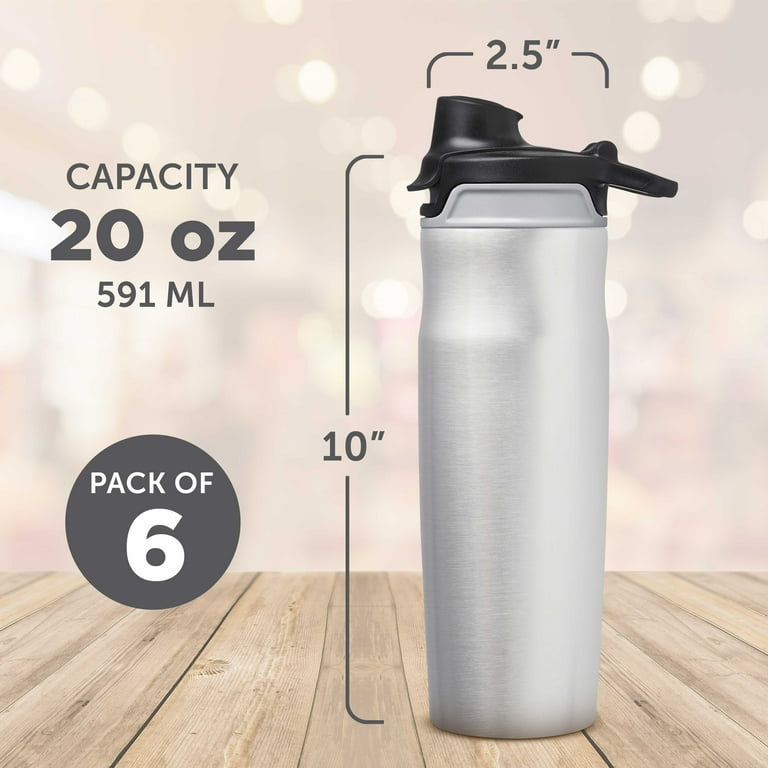 Wholesale 16 oz. Double Wall Insulated Flip Straw Bottle | Plastic Water  Bottles | Order Blank