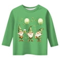 thumbnail image 4 of LUOGENLI Shirts Kids St. Paddy's Day Printed 3/4 Quarter Sleeve T Shirt Tops Peplum Casual Shirts for Girls 14-16 Teen Summer Tops for Girls Teen Green 12-13 Years, 4 of 4