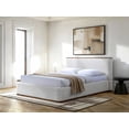 thumbnail image 4 of Omax Decor Aspen Upholstered Platform Queen Bed in White Cream Boucle Fabric, 4 of 9