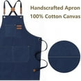 thumbnail image 1 of Chef Aprons For Men Women With Large Pockets Canvas Back Heavy Duty Adjustable Work Apron, 1 of 7