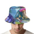 thumbnail image 4 of Hechizada Sombrero bucket para adultos, gorra de protección solar, sombrero de pescador plegable para viajes al aire libre, pesca y actividades de verano, 4 of 6