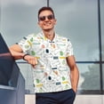 thumbnail image 4 of Yiaed Easter RabbitPrint Men's Short Sleeve Polo Shirt,Golf Polo for Men Three-Button Golf Shirt Athletic Casual Collared T-Shirt- X-Large, 4 of 7