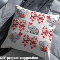 thumbnail image 2 of Manfei Cartoon Elephant Fabric by the Yard (3 Yards), Hearts Bow Tie Decorative Fabric by the Yard, Cute Wildlife Sewing & Crafting Fabric, Luxurious Living Room Decorative, 2 of 6