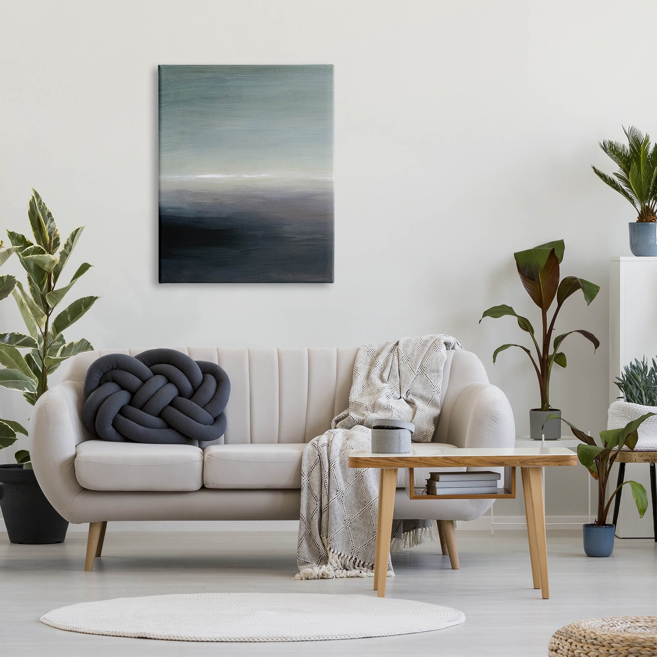 Stupell Industries Dark Abstract Landscape Horizon Painting Gallery Wrapped Canvas Print Wall Art, Design by Grace Popp