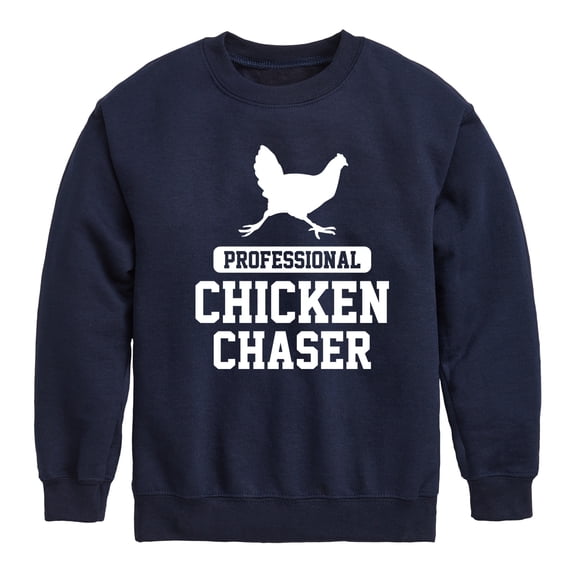 Instant Message - Professional Chicken Chaser Graphic Long Sleeve Fleece Sweatshirt