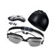 thumbnail image 4 of 5x Gafas de natación y gorro con estuche de almacenamiento Antirreflejo Antivaho Cómodas con clip nasal Tapones para los oídos Gafas de buceo para Negro A, 4 of 8
