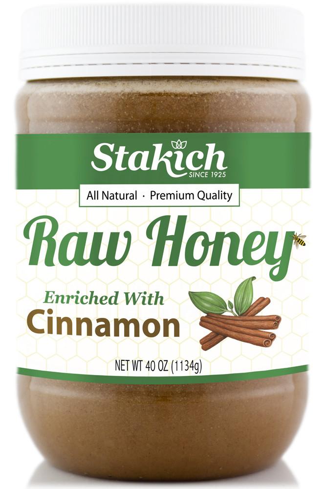 Stakich Cinnamon Enriched Raw Honey, 2.5 Lb
