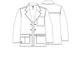 thumbnail image 4 of Adar Universal Stretch Lab Coat For Men - 31" Snap Front Lab Coat - 3302 - White - XL, 4 of 4