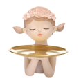 thumbnail image 1 of Estatua de resina Zulema para niñas con soporte para Bandeja de almacenamiento, 1 of 5