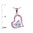 thumbnail image 2 of Star K� Heart Shape 7mm Genuine White Topaz Open Floating Heart Necklace Pendant, 2 of 9