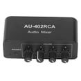 thumbnail image 1 of Selector Switch Box,Bidirectional Audio Switcher 4 Bidirectional Stereo Audio Switcher Stereo Audio Signal Divider High-Intensity Output, 1 of 8