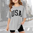 thumbnail image 2 of Weryoung Girls Boys Tshirts Summer Oversized Short Sleeve Casual Round Neck Basic Tees Baby Stylish Tee,Grey,11-12 Years, 2 of 6
