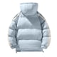 thumbnail image 3 of Puntoco Chaqueta De Plumón De Color Liso Para Hombre Con Bolsillo Con Cremallera Cálida, Chaqueta Informal Con Capucha Y Manga Larga, 3 of 3