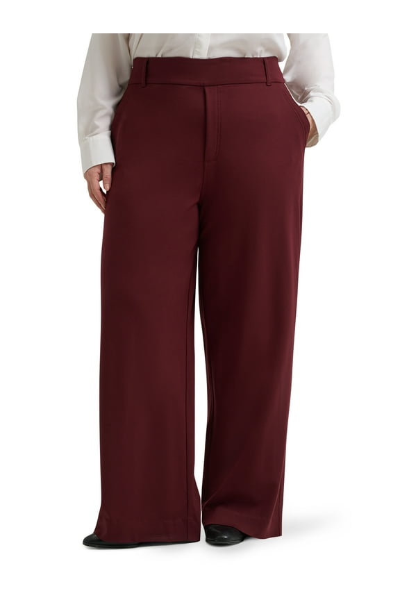 ® Women's Plus Pull-On Comfort Waist A-Line Knit Pant