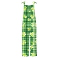 thumbnail image 4 of Ltctricy Womens Plus Size St. Patrick's Day Overalls Casual Lightweight Loose Sleeveless Jumpsuits Lounge Trendy Linen Rompers, 4 of 5