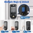 thumbnail image 2 of Door Lock,Blacksmith Electronic Door Lock with Password and Keys Unlock,Keyless Entry Smart Lock for Office Home Bedroom, 2 of 7