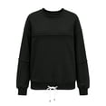 thumbnail image 5 of Women Sweatshirt Sevevn Crew Neck Relaxed Fit French Terry Fabric Drop Shoulder Long Sleeve Pullover With Adjustable Drawstring Hem For Daily Casual Wear, 5 of 9
