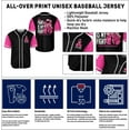 thumbnail image 5 of Personalized Breast Cancer Awareness Baseball Jersey Shirts, Pink Breast Cancer Shirts for Women, Pink Ribbon Cancer Shirt (2XL), 5 of 7