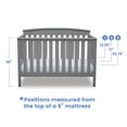 thumbnail image 7 of Delta Children Gateway 4-in-1 Convertible Baby Crib, Grey, 7 of 7