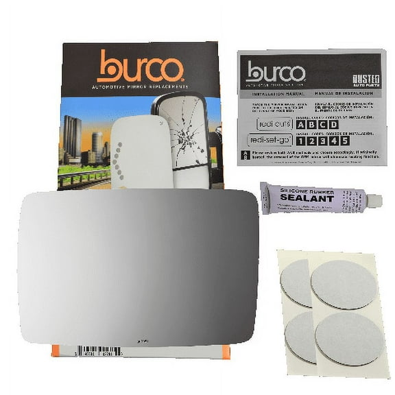 Fits 06-10 Hummer H3, H3T Left Driver Mirror Glass Lens w/Adhesive USA w/o Backing Plate