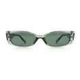thumbnail image 4 of Womens Narrow Rectangle Cat Eye Retro Gothic Diva Sunglasses Slate - Green, 4 of 8