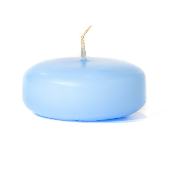 6 Pcs Light Blue Floating Candles Large Disk 3 in. diameter x 1.25 in. tall