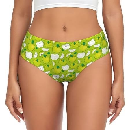 Womens Underwear  Green fruit No Show Seamless Underwear  Soft Comfy Stretch Panties  Hipster Ladies Panties Bikini Underwear Briefs