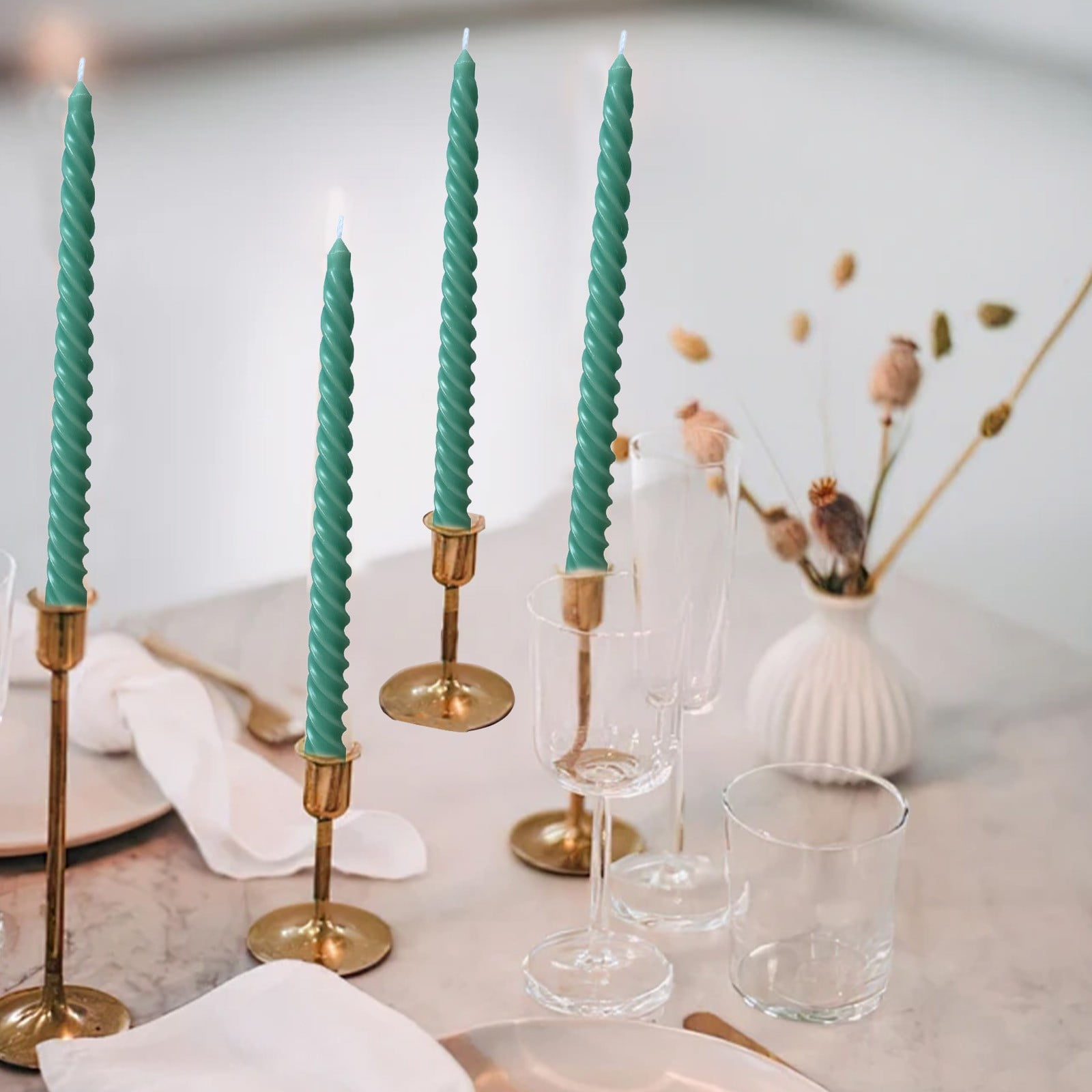 Lot De 2 Bougies En Forme De Sucres D'orge - Vert Clair/rayé - Home All | H&M FR