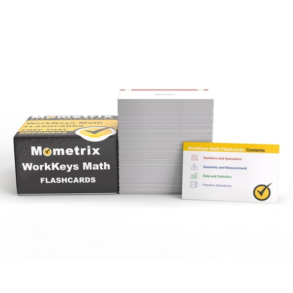 WorkKeys Math Study Cards: Test Prep and Practice Test Questions for the ACT WorkKeys Applied Math Assessment [Full Color Cards]