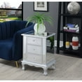 thumbnail image 3 of Gold Coast Vineyard Three-Drawer End Table with Mirrored Glass and Gray Trim, 3 of 3