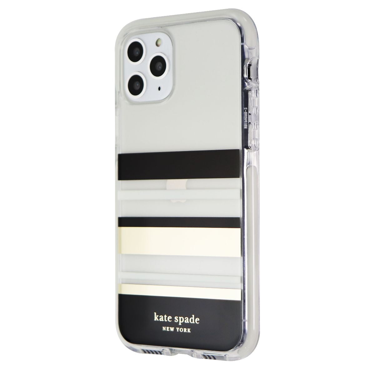 Photo 1 of Kate Spade Defensive Hardshell Case for iPhone 11 Pro - Park Stripe/Gold/White