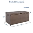 thumbnail image 2 of Bowery Hill Contemporary Wicker Patio Storage Deck Box in Espresso, 2 of 6