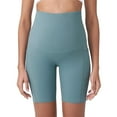 thumbnail image 2 of Delliss Women's Maternity Shorts Over Belly High Waisted Workout Yoga Pregnancy Biker with pocket Shorts, 2 of 4