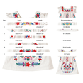thumbnail image 4 of Ruyang Toddler Girls Mexican Embroidered Dresses Pleated Lace Trim Square Neck Dresses Summer Breathable Cute Sundress, 4 of 10
