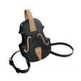 thumbnail image 3 of Bolso bandolera con forma de violín, bolso de hombro, mochila ligera e informal de moda Negro, 3 of 8