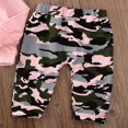 thumbnail image 3 of Baby Girls Hooded Sweatshirt Tops Floral Long Pants with Headband Sweatsuit, 3 of 6