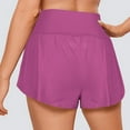 thumbnail image 4 of Wiyuqeen Womens Crossover High Waist Shorts Comfy Wide Leg Baggy Yoga Shorts Soft Trendny High Rise Running Athletic Shorts Under $10, 4 of 7