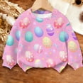 thumbnail image 5 of Girls Long Sleeve Sweatshirt Toddler Bunny Ear Floral Pullover Kids Casual Crewneck Tops Daily Playwear Comfortable Spring Easter Clothes for Teen, 5 of 7