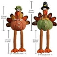 thumbnail image 3 of Necvior Harvest Festival Turkey Doll Seasonal Window Display Figurine Shelf Desk Decors, 3 of 14