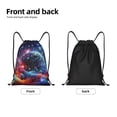thumbnail image 5 of Ratiio Outer Space Floating Numbers And Letters Print Drawstring Backpack Bag Sport Gym Sackpack Heavy Duty String Backpack for Men Women, 5 of 7