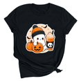 thumbnail image 5 of Frostluinai Halloween Graphic Shirts for Women Spooky Season Holiday Party Tops Short Sleeve Crew Neck Daily Walking Casual Shirt S-3XL, 5 of 7